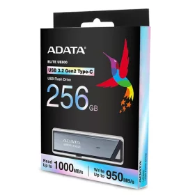   ADATA Pendrive - 256GB UE800 (USB 3.2 Gen2, R/W: 1000/950 MB/s, ezüst)