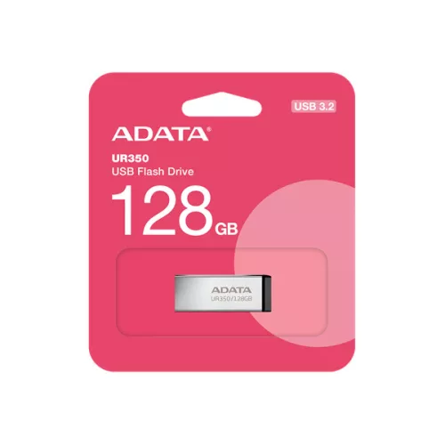 ADATA Pendrive - 128GB UR350 (USB3.2, víz és porálló, fekete)