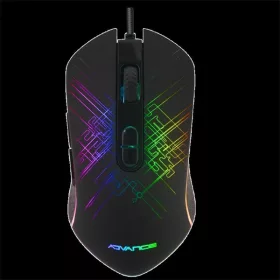 Advance Egér - GTA 230 (3200 DPI, 7 gomb, RGB, fekete)