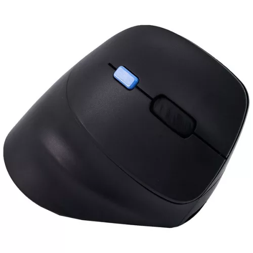 Bluestork Vezeték nélküli Egér - M-WL-ERGO-LUMI-TH (Ergonomic, Rechargeable, 2,4GHZ+Bluetooth, 4800 DPI, 6 gomb, fekete)