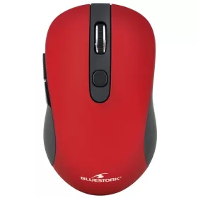   Bluestork Vezeték nélküli Egér - M-WL-OFF60-RED (1600 DPI, 6 gomb, optikai, piros)