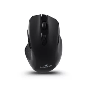   Bluestork Vezeték nélküli Egér - M-WL-OFF75-BLACK (Rechargeable, Bluetooth, 1600 DPI, 6 gomb, optikai, fekete)