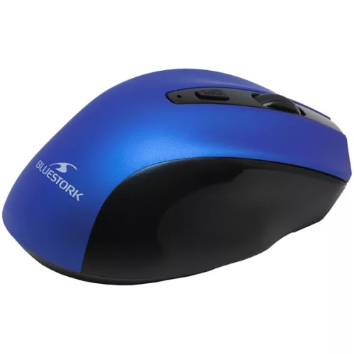 Bluestork Vezeték nélküli Egér - M-WL-OFF75-BLUE (Rechargeable, Bluetooth, 1600 DPI, 6 gomb, optikai, kék)