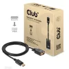 Club 3D Kábel - CAC-1012 (DisplayPort to VGA, 2m, 28AWG, Full HD 1080p, Aranyozott csatlakozók)