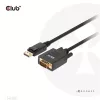 Club 3D Kábel - CAC-1012 (DisplayPort to VGA, 2m, 28AWG, Full HD 1080p, Aranyozott csatlakozók)