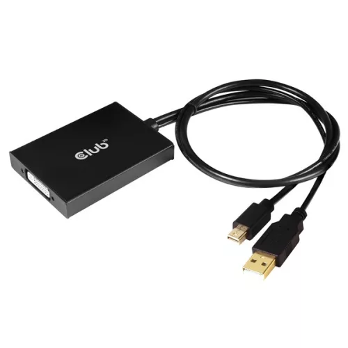 Club 3D Átalakító - CAC-1130 (Mini DisplayPort to Dual Link DVI-I Active, 4K30Hz)
