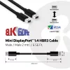 Club 3D Kábel - CAC-1164 (Mini DisplayPort 1.4, 8K60Hz, 34 AWG, 2m, M/M, 32.4Gbps, DSC)