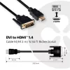 Club 3D Kábel - CAC-1210 (DVI-D to HDMI 1.4, 2m, M/M, Bidirectional, UHD 4K30Hz)