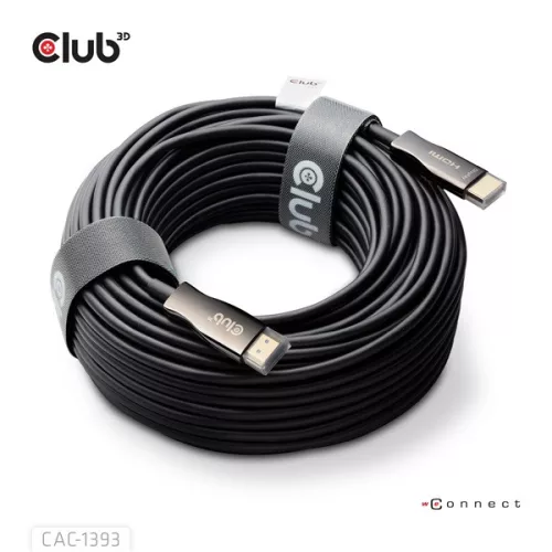 Club 3D Kábel - CAC-1393 (HDMI 2.1 Ultra High Speed, Hybrid AOC, 4K120Hz, 8K60Hz, 48Gbps, M/M, 50m)