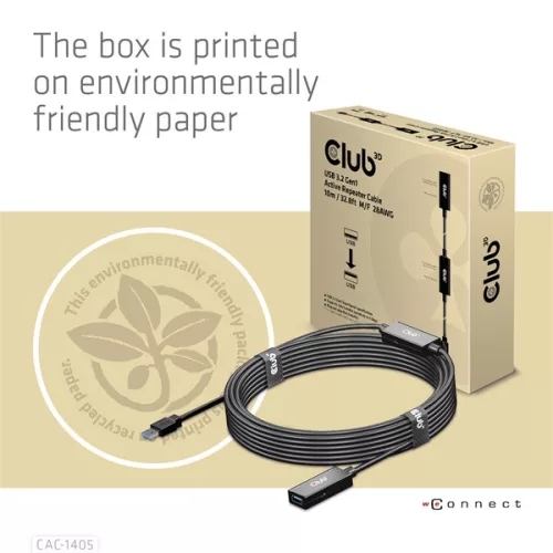 Club 3D kábel - CAC-1405 (3.2 USB-A, Active Repeater, 5Gbps, 10m)