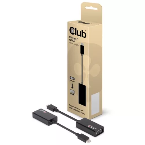 Club 3D Átalakító - CAC-1502 (3.1 USB-C Gen 1 to VGA, 1080p 60 FPS)