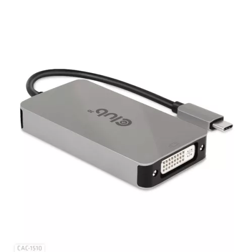 Club 3D Átalakító - CAC-1510 (3.2 USB-C Gen 1 to DVI-D Dual Link, HDCP ON, 4K30Hz)