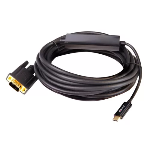 Club 3D Kábel - CAC-1512 (USB-C Gen 1 to VGA, 5m)