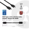 Club 3D Kábel - CAC-1522 (3.1 USB-C Gen 1 to 3.1 USB-C Gen 1, 10Gbps, 100W PD, 4K60Hz, M/M, 0,8m)