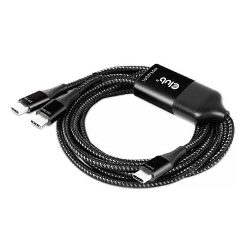 Club 3D Kábel - CAC-1527 (USB-C Y kábel, 100W PD, 1.83m, 2xUSB-C)