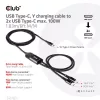 Club 3D Kábel - CAC-1527 (USB-C Y kábel, 100W PD, 1.83m, 2xUSB-C)