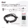 Club 3D Kábel - CAC-1527 (USB-C Y kábel, 100W PD, 1.83m, 2xUSB-C)