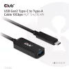 Club 3D Kábel - CAC-1536 (USB-C Gen 2 to USB-A, 10Gbps, M/F, 5m)