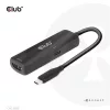 Club 3D Átalakító - CAC-1588 (USB-C Gen 2 to HDMI 4K120Hz, HDR10, DSC 1.2, USB-C 100W PD3.0, aktív)