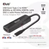 Club 3D Átalakító - CAC-1588 (USB-C Gen 2 to HDMI 4K120Hz, HDR10, DSC 1.2, USB-C 100W PD3.0, aktív)