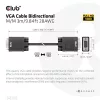 Club 3D Kábel - CAC-1703 (VGA Bidirectional, M/M, 3m, 28AWG, Full HD 1080p)