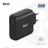 Club 3D Hálózati Adapter - CAC-1908EU (100W GAN, USB-IF, egyportos USB-C, PD 3.0 támogatás)