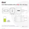 Club 3D Hálózati Adapter - CAC-1909EU (45W GAN, USB-C Dual Port, PD 3.0, PPS, Kétportos)