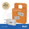 Club 3D Hálózati Adapter - CAC-3020 (2db/csomag, 30W USB-C, PD3.0, túltöltés védelem, kicsi méret, fehér)