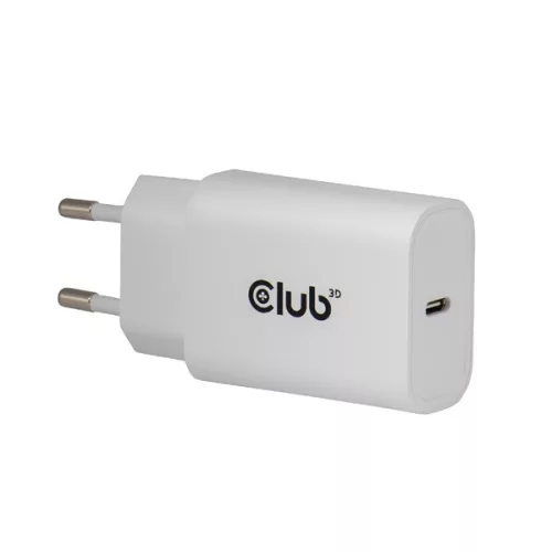 Club 3D Hálózati Adapter - CAC-3020 (2db/csomag, 30W USB-C, PD3.0, túltöltés védelem, kicsi méret, fehér)
