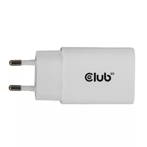 Club 3D Hálózati Adapter - CAC-3020 (2db/csomag, 30W USB-C, PD3.0, túltöltés védelem, kicsi méret, fehér)