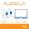 Club 3D Hálózati Adapter - CAC-3021 (2db/csomag, 30W USB-C, PD3.0, túltöltés védelem, kicsi méret, pink)