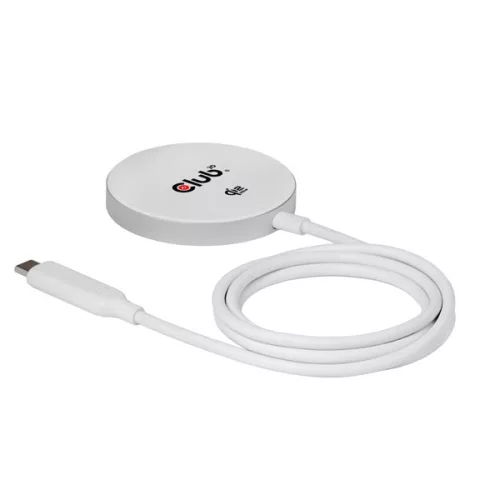 Club 3D Vezeték nélküli töltő - CAC-3026 (Qi2 25W Wireless, 1m, fehér)