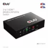 Club 3D Switch - CSV-1381 (3 to 1 HDMI, 8K60Hz/4K120Hz, IR Távirányítóval, HDR, HDCP 2.2/1.4, Metalház)