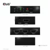 Club 3D Switch - CSV-1381 (3 to 1 HDMI, 8K60Hz/4K120Hz, IR Távirányítóval, HDR, HDCP 2.2/1.4, Metalház)
