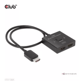   Club 3D Switch - CSV-1384 (HDMI 2-az-1-ben, Kétirányú, 8K60Hz/4K120Hz, HDR, HDMI 2.1)