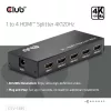 Club 3D Splitter - CSV-1385 (1 to 4 HDMI, 4K120Hz, 3D, HDCP 1.4/2.2, Audio, 6Gbps)