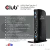 Club 3D Notebook Dokkoló - CSV-1460 (4K60HZ DUAL DISPLAY, 3.1 USB-A to 2x DP, 6x USB3.2, RJ45, 3.5 Jack Audio + Mic)