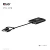 Club 3D Video Splitter - CSV-1478 (4K60HZ, 3.2 USB-C (USB-A adapterrel) to 2xDisplayPort)