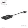 Club 3D Video Splitter - CSV-1478 (4K60HZ, 3.2 USB-C (USB-A adapterrel) to 2xDisplayPort)