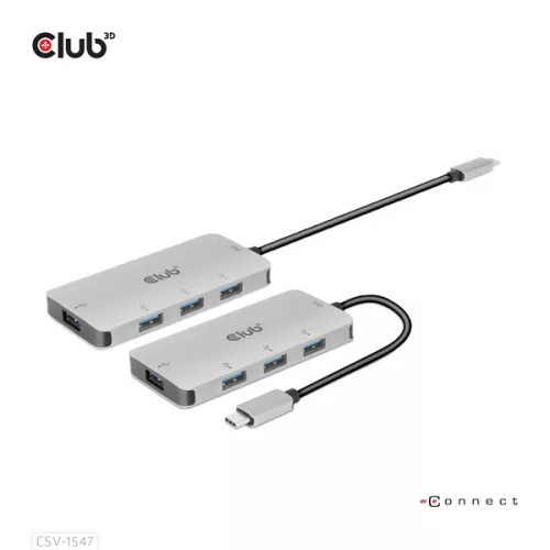 Club 3D USB Hub - CSV-1547 (USB-C Gen 2 to 4xUSB-A 10 Gbps)