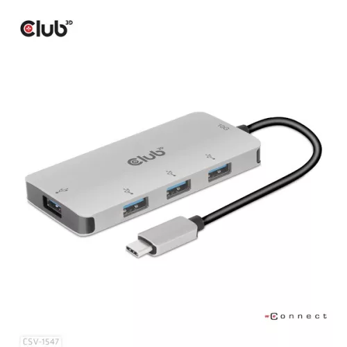 Club 3D USB Hub - CSV-1547 (USB-C Gen 2 to 4xUSB-A 10 Gbps)