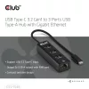 Club 3D USB Hub - CSV-1549 (3.2 USB-C Gen 1 to 3xUSB-A, RJ45,1Gbps)