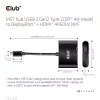 Club 3D USB Hub - CSV-1552 (3.2 USB-C Gen 1 to DisplayPort, HDMI, 4k60Hz)