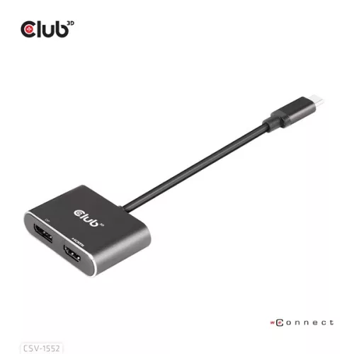 Club 3D USB Hub - CSV-1552 (3.2 USB-C Gen 1 to DisplayPort, HDMI, 4k60Hz)