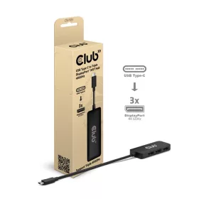   Club 3D USB Hub - CSV-1553 (3.2 USB-C with DP Alt-Mode to 3xDisplayPort, 4k60Hz)