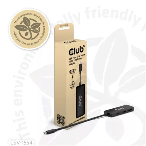 Club 3D USB Hub - CSV-1554 (3.2 USB-C to 3xHDMI, 4k60Hz)