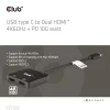 Club 3D USB Hub - CSV-1558 (3.2 USB-C to 2xHDMI, USB-C 100W PD3.0, 4k60Hz)