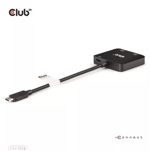 Club 3D USB Hub - CSV-1558 (3.2 USB-C to 2xHDMI, USB-C 100W PD3.0, 4k60Hz)