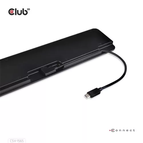 Club 3D Notebook Dokkoló - CSV-1565 (100W, USB-C to 5xUSB-A Gen 1, 2x USB-A 2.0, HDMI, DP,VGA, RJ45, Micro SD, 3,5 Jack)