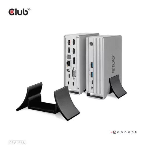 Club 3D Notebook Dokkoló - CSV-1568 (120W, Gen 2 USB-C to 4x USB-A, USB-C Gen 2, 2xHDMI, DP, VGA, RJ45, DC)